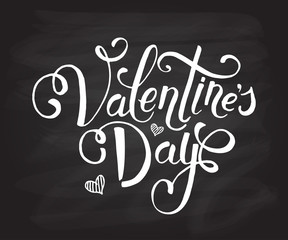 Hand sketched Valentine's Day text. Valentine's Day typography