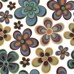 Obraz premium tiny floral seamless pattern