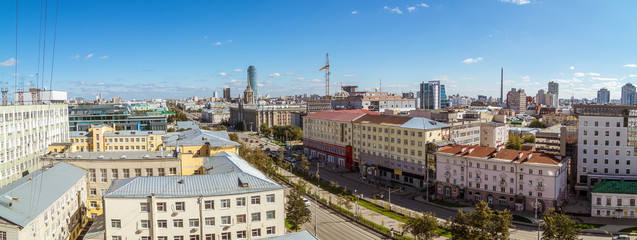 панорама города Екатеринбурга, Россия, Урал
