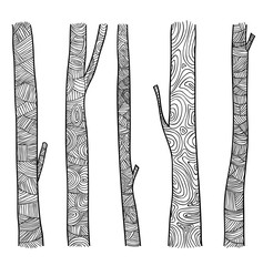  trees background, vector illustration. 