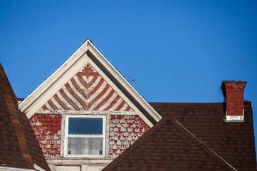 faded wooden shingles