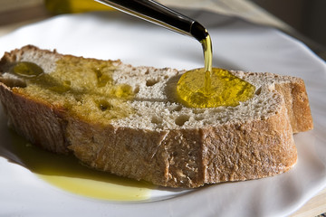  Traditional bread washed down with olive oil