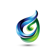 Green Leaf Letter G Logo