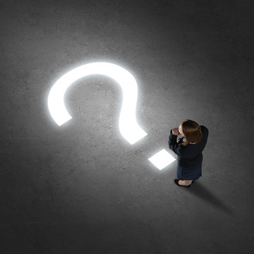 Businesswoman making desicion