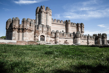 Fototapeta na wymiar Coca Castle (Castillo de Coca) is a fortification constructed in