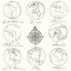 Maps atlas continents.