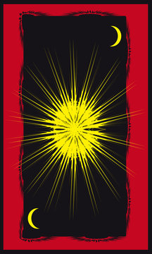 Tarot cards - back design. Sun