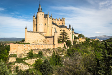 Obraz premium The famous Alcazar of Segovia, Castilla y Leon, Spain
