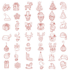 Icons for New Year and Christmas.