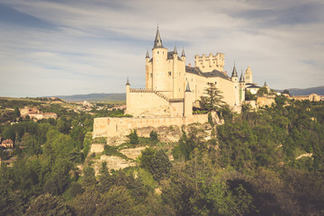 Obraz premium The famous Alcazar of Segovia, Castilla y Leon, Spain