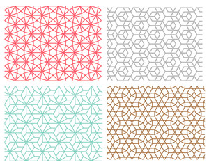 seamless pattern in mesh style hexagon concept
