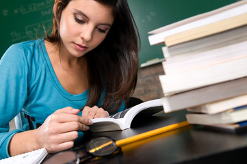 Woman studying