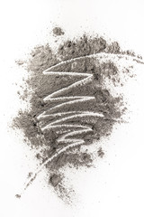 Fototapeta premium Zigzag finger tracing made in ash