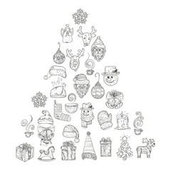 Icons for New Year and Christmas.