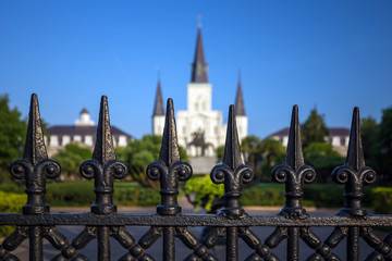 Saint Louis Cathedral in New Orleans, Louisiana.