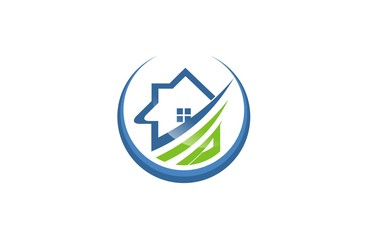 house financial real estate logo