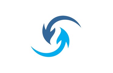 Fototapeta premium letter s arrow logo connection