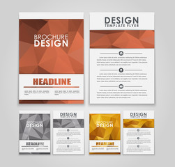 Design flyers and brochures polygonal