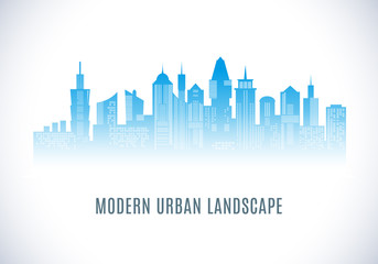 Fototapeta premium City urban design. Abstract landscape.