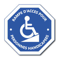 Logo rampe d'acc&egrave;s pour personne handicap&eacute;e.