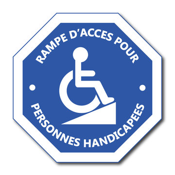 Logo rampe d'accès pour personne handicapée.