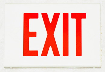 lighted exit sign