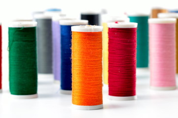 colorful sewing threads