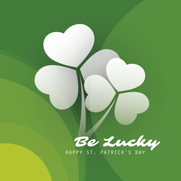 St Patrick's Day Card Background Template Design - Be Lucky
