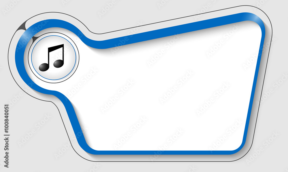 Poster vector abstract double box for your text and music symbol