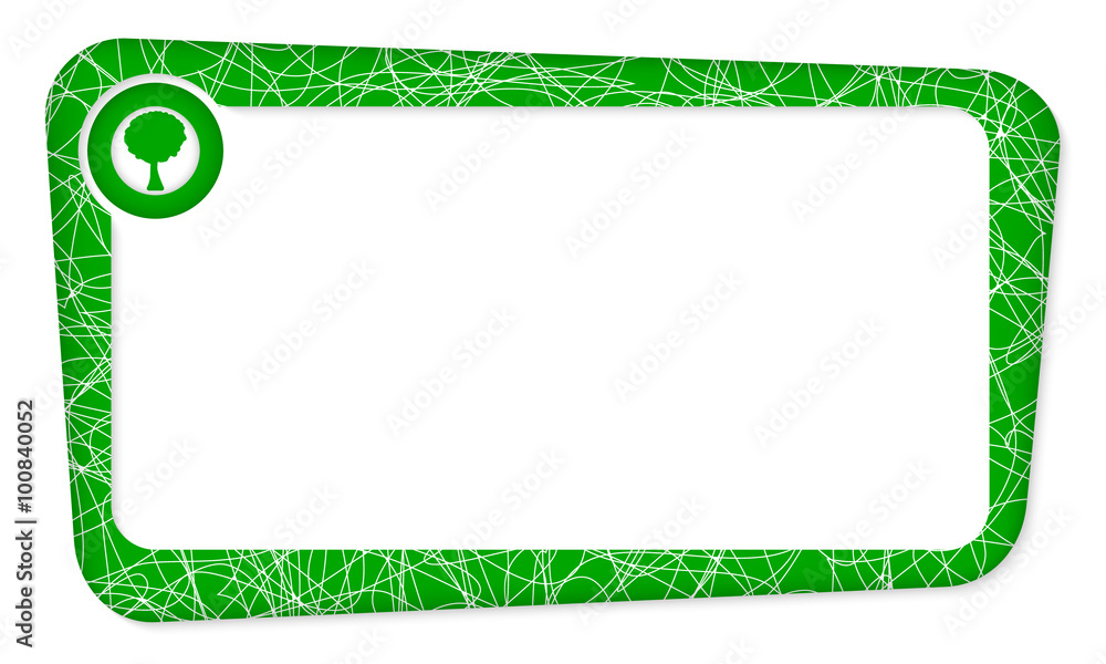 Poster abstract box for your text with tree symbol