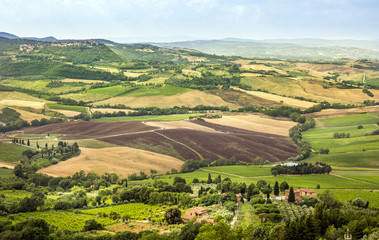 Fototapeta na wymiar Val D'Orcia valley in Tuscany