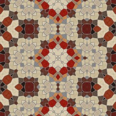 Seamless texture of abstract fabric. Kaleidoscopic wallpaper tiles. Seamless texture of glass tiles
.