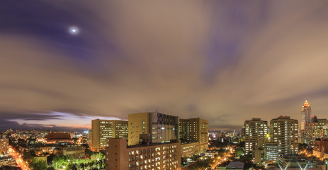 Fototapeta premium Aerial view at Taipei City