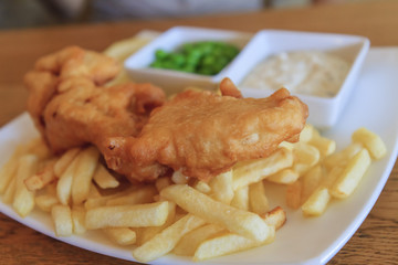 Traditional English style food - Fish and Chips