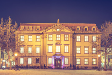 Fototapeta na wymiar Stutterheim Palais Erlangen bei Nacht