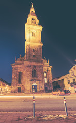 Erlangen, Altstädter Dreifaltigkeitskirche bei Nacht