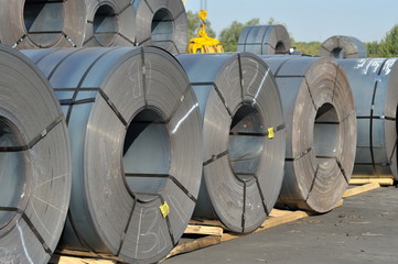 rolls of steel sheet
