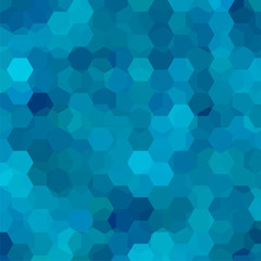 Fototapeta na wymiar Abstract hexagons vector background. Blue geometric vector illustration