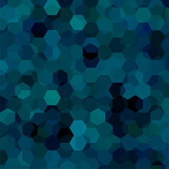 Background made of hexagons. Dark blue color. Square composition