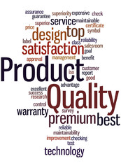 Product Quality, word cloud concept