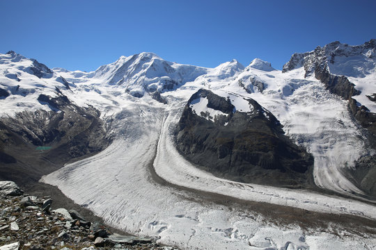 Fototapeta Gornergrat Gletscher. Monte Rosa. Schweiz