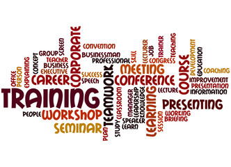 Training, word cloud concept 4