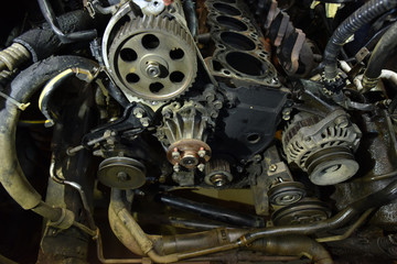 car engine close-up