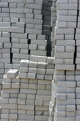 Cement brick pile