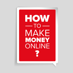 How to make money online label vector