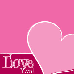 Bright hand drawn Valentine's Day card in vector format.
