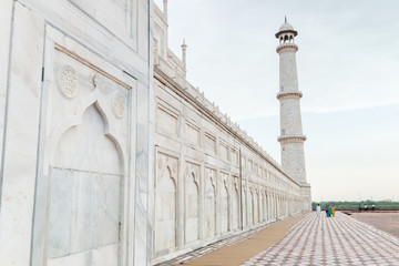 morning time view of taj mahal World Heritage Site ,Agra, India,