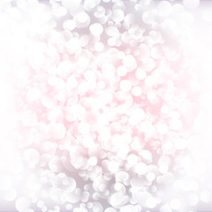 White and pink vector bokeh background