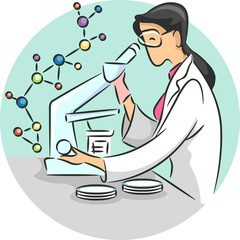 Girl Lab Research Icon