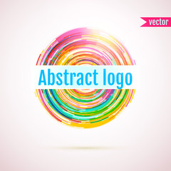 Abstract geometric circle logo with space for your text